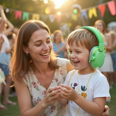 casque anti bruit pour bébé vert menthe fête