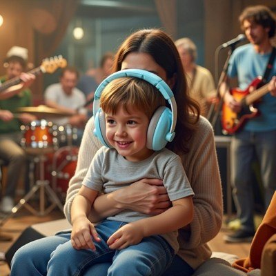 casque anti bruit bébé bleu ciel enfant spectacle musique