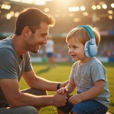 casque anti bruit pour bébé bleu profond papa