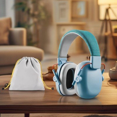 casque anti bruit pour bébé bleu profond