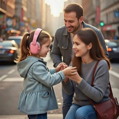 casque anti bruit pour bébé rose intense famille