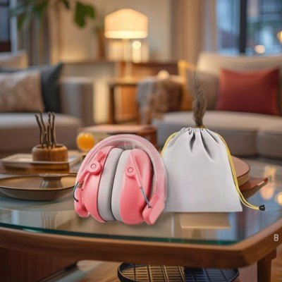 casque anti bruit pour bébé rose intense salon