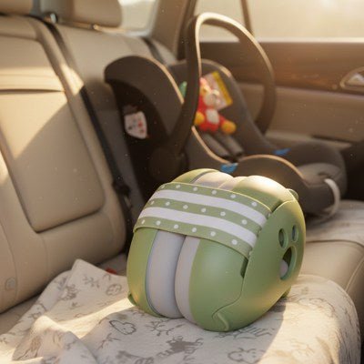 casque antibruit bébé olive siège auto