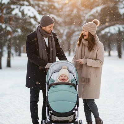 chancelière bébé aqua parents hiver