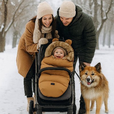 chancelière ocre avec chien