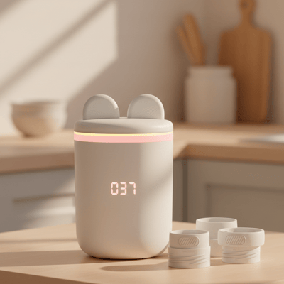 chauffe biberon nomade oreilles image en rotation