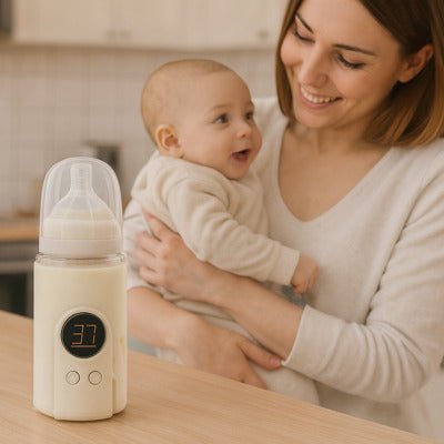 chauffe biberon portable avec maman dans la cuisine