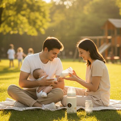 chauffe biberon portable papa maman au parc