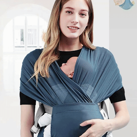 écharpe de portage bleu verte pâle images en rotations