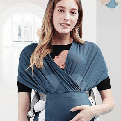 écharpe de portage bleu verte pâle images en rotations