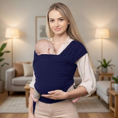 écharpe porte bébé bleu royal