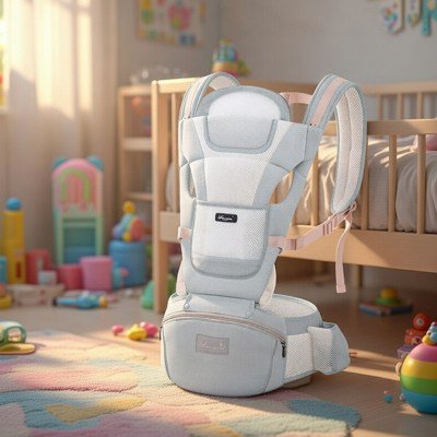 porte bébé gris clair