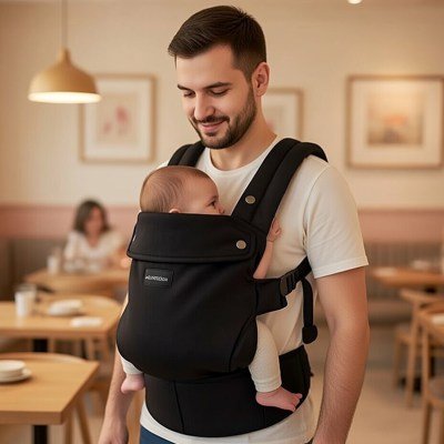 porte bébé physiologique noir papa