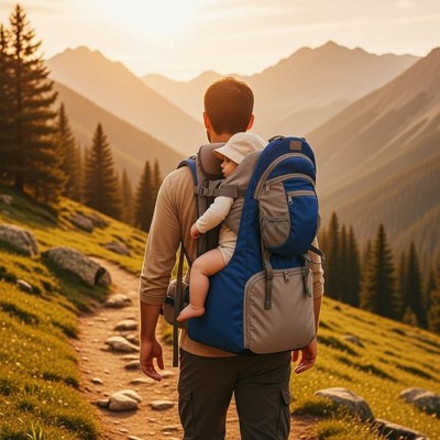 porte bébé randonnée bleu papa