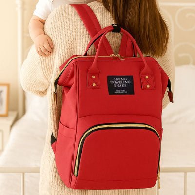sac à dos à langer rouge