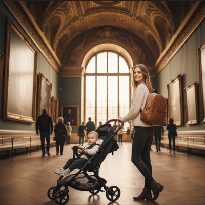 sac à langer à dos cognac musée