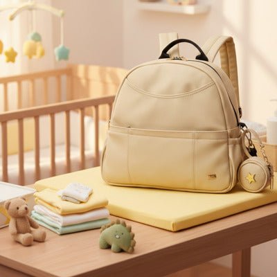 sac à langer à dos jaune paille