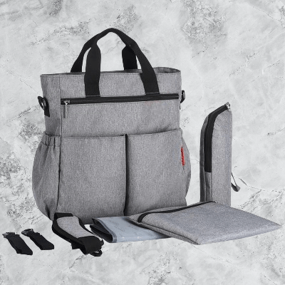 Sac à Langer - MamaBag™ - Gris - Collection Bébé Plume