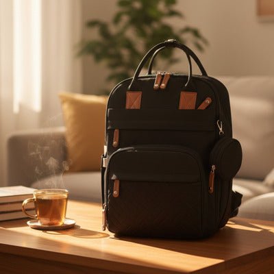 sac à langer sac à dos noir