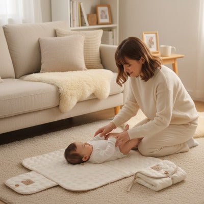 tapis à langer nomade maman salon