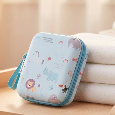 trousse de toilette bebe bleu jungle