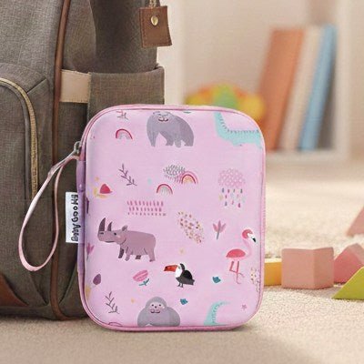 trousse de toilette bébé rose jungle