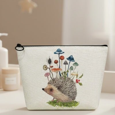 trousse toilette pour bébé hérisson champignons